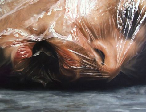  Fábio Magalhães "Próximo Segundo" (Série "O Grande Corpo") | Óleo sobre tela (Díptico, 2008)