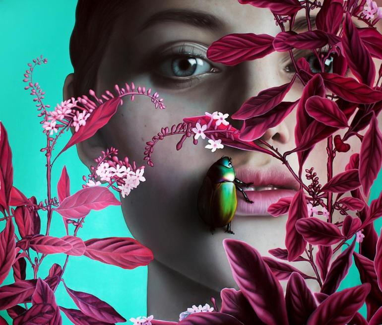 PATRICK RIGON, "...dentro da floresta vermelha", 2017 | óleo sobre tela (150 x 184cm)