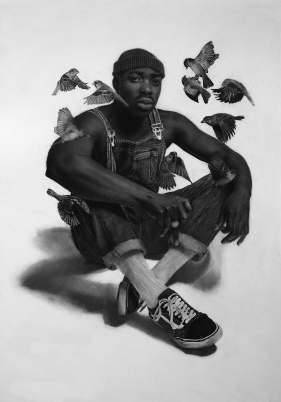 RITCHELLY OLIVEIRA, 2018 (carvão sobre papel)