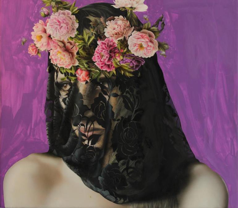 PATRICK RIGON, “O véu” | óleo sobre madeira, 2015