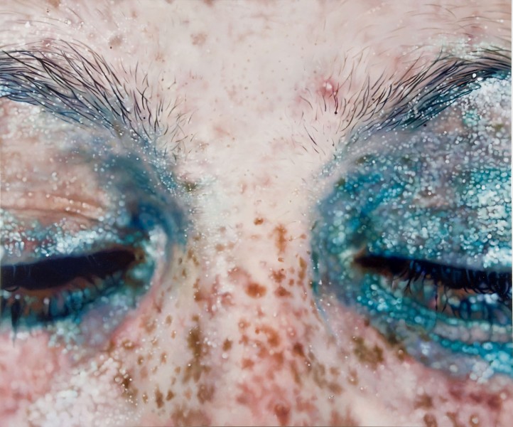 MARILYN MINTER, Blue Poles, 2007 | esmalte sobre metal (60 x 72 inches)
