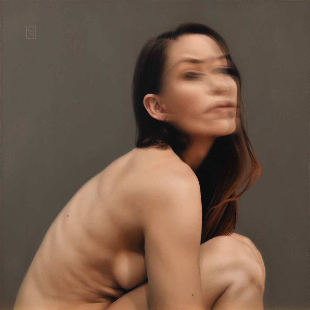 MAE READ "Bubble", 2020 | óleo sobre tela (12 x 12 in)